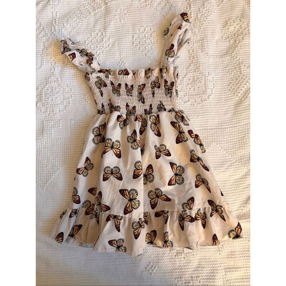 Butterfly Smocked Sundress Girls 3T/4T EUC